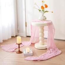 1/2/4/6 confezioni di runner da tavola boemo in verde salvia di dimensioni 35x120 pollici, runner in garza, runner da tavola rustico trasparente, tovaglia lunga vintage per Natale, Capodanno, matrimonio, addio al nubilato, compleanno, festività, centrotavola domestico