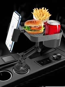 1pc Car Meal Tray Holder Drink Cup Stand Organizer - Black - View 2