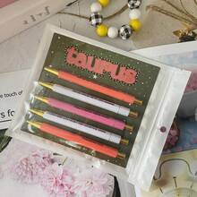 12 Pcs/Set Zodiac Sign Ballpoint Pen Set, Unique Pressing Design, Black Ink, Interesting Paper Card Pens, Suitable For Creative Writing, Art Expression And Daily Use, Gift For Friends