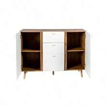 Sideboard Buffet Cabinet With 3 Drawers And 2 Doors 47.24"Buffet Cabinet With Adjustable Shelves For For Living Room Dining Room Hallway Kitchen