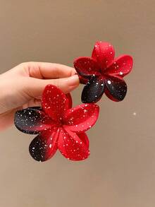 1/2 件儿童圣诞花朵发夹 - 彩色 - 查看 4