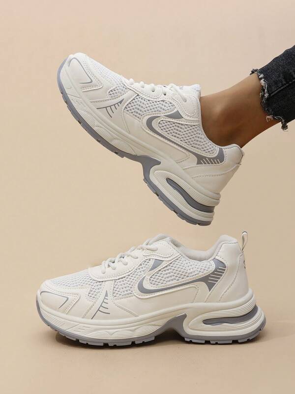 Sneaker con suola spessa e platform chunky per donna, scarpe sportive casual traspiranti e antiscivolo, nuovi arrivi per la primavera e l'autunno