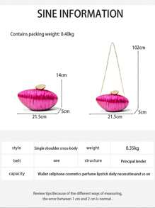 New Acrylic Hard Shell Box Shape Handbag With Water Ripple Design, Fashionable Women Shoulder Bag, Chain Cross-Body Bag For Party, Wedding, Autumn Valentines, Elegant Shell Bag, Perfect For Parties, Weddings, Dinners & Banquets, Matches Wedding Dresses, Formal Wear, Prom Gowns, Birthday Outfits & Women's Party Attire