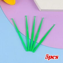 5/10pcs Plastic Colorful Small Crochet Hooks, Rainbow Rubber Band Weaving Accessories, Crochet Bracelet Weaving Hooks, Holiday & Daily DIY Craft Tools
