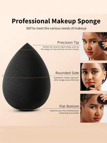 11/5pcs Makeup Sponge Set - Foundation Blending Sponge, Makeup Sponge, Makeup Sponge, Mini Makeup Sponge, Finger Puff, Powder Puff, Powder Puff, Setting Powder Puff, Makeup Tools For Face Makeup, Concealer Puff, Powder Puff And Mini Finger Puff, Suitable For Makeup Beginners, Soft And Skin-Friendly, Suitable For All Skin Types, Blush, Foundation, Cream And Puff, Dry And Wet Puff