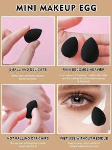 11/5pcs Makeup Sponge Set - Foundation Blending Sponge, Makeup Sponge, Makeup Sponge, Mini Makeup Sponge, Finger Puff, Powder Puff, Powder Puff, Setting Powder Puff, Makeup Tools For Face Makeup, Concealer Puff, Powder Puff And Mini Finger Puff, Suitable For Makeup Beginners, Soft And Skin-Friendly, Suitable For All Skin Types, Blush, Foundation, Cream And Puff, Dry And Wet Puff