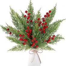 10/20 cành thông nhân tạo, cành thông giả, cành quả mọng đỏ nhân tạo, kim thông Giáng sinh để làm vòng hoa Giáng sinh tự làm, trang trí hoa trang trí, đồ trang trí Giáng sinh, đồ trang trí cây thông Noel, đồ trang trí nhà cửa, đồ trang trí Giáng sinh tại nhà, cây thông Noel - Nhiều màu - Xem 1