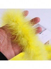 羽毛绳丝带，精美装饰，适用于 DIY 工艺品、圣诞节、新年配件，2 米/条 - 彩色 - 查看 9