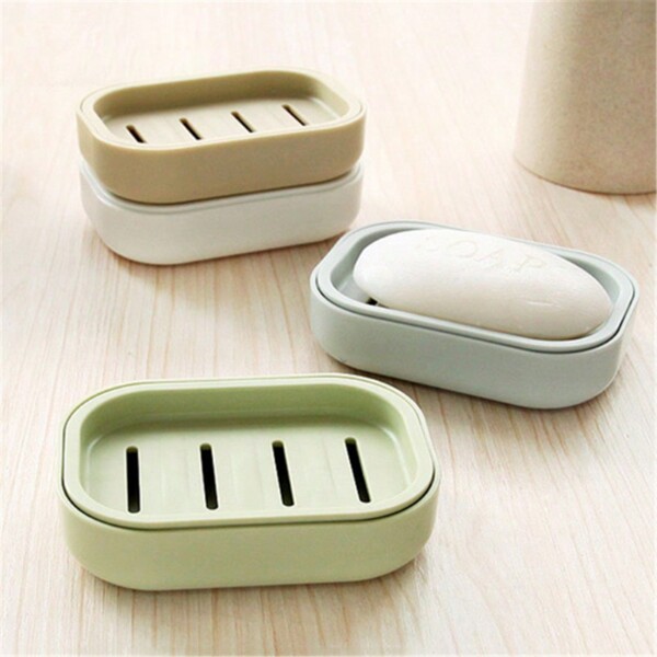 1pc New Bathroom Dish Plate Case Home Shower Travel Hiking Holder Container Plastic Soap Box Bathroom Soap Holder Accessories