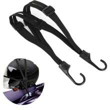 Motorcycle Helmet Rope Luggage Elastic Rope, Luggage Helmet Retractable Mesh Elastic Rope Strap With 2 Hooks - Black - View 8