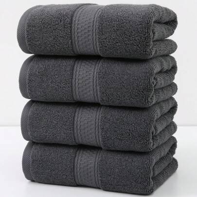 4pcs/Pack Thickened Soft & Skin-Friendly Hand Towels, Non-Shedding, Ideal For Face Washing, Hair Drying, Hair Wrapping, SPA, Swimming, Gym, Makeup Removal, Bathroom Essentials,School,Back To School,Travel,Travel Essentials,Home Essentials,Towel,Skin Care