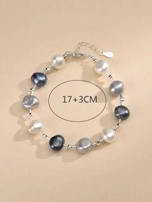 1 chiếc vòng tay ngọc trai tự nhiên bạc Sterling 925 dành cho phụ nữ, thích hợp cho đám cưới, đính hôn, quà tặng cô dâu, ngày của mẹ, ngày lễ tình nhân, sinh nhật - Nhiều màu - Xem 4