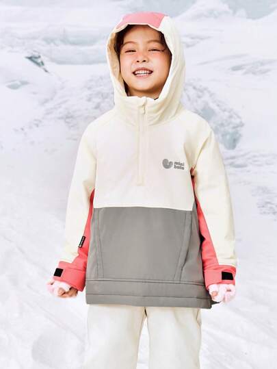 mini bala 男童和女童防水透气滑雪夹克户外冬季保暖系列