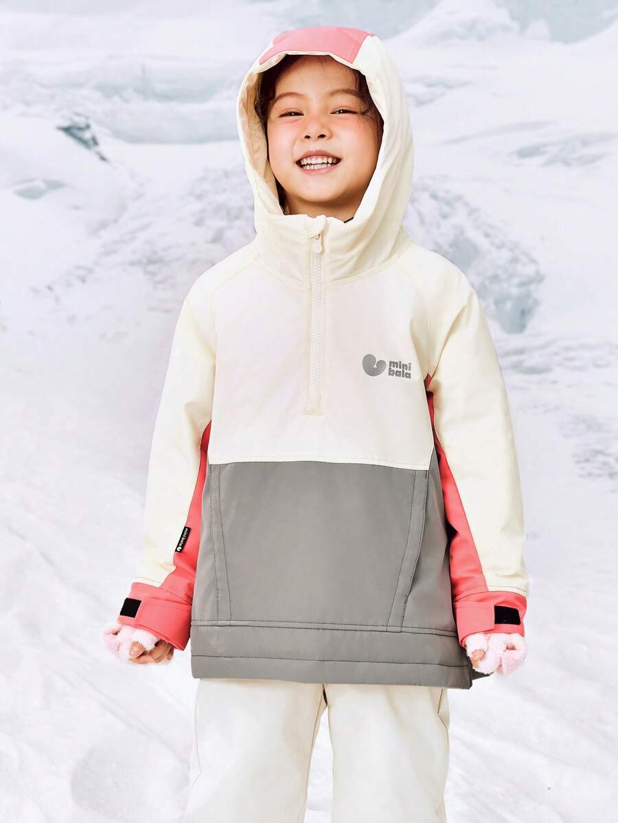 mini bala 男童和女童防水透气滑雪夹克户外冬季保暖系列 - 紅白色 - 查看 1