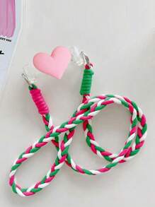 1 件尼龙手机皮套，带绑带，蝴蝶泰迪熊手机皮套，斜挎包带，手机挂绳，背夹绳，适合送给母亲、家人、朋友、生日、节日的礼物，手机挂饰，手机链 - 彩色 - 查看 15