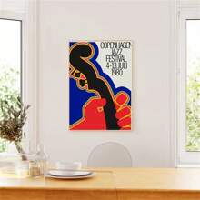 1-6 pezzi cartellone d'arte vintage con tema del festival di musica jazz, pubblicità di Parigi degli anni '70, pittura su tela per decorazione da parete del soggiorno, senza cornice