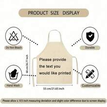 1pc Personalized Chef's Apron, Custom Cooking/Baking Apron Gift For Him/Dad/Husband/Her, Creative - Kitchen Knife - View 3