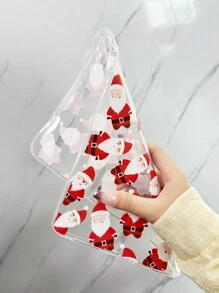 Transparent Shell Santa Claus Painted, Lightweight Ultra-Thin Soft Shell, Simple / Personalized / Creative / Cartoon / Fun / Christmas / Holiday / Cute TPU Tablet Protective Single Shell, Compatible With IPad Mini 1/2/3/Mini 4/Mini 5/Mini 6/Air/Air 2/9.7/10.2/10.5/Air 4/Air 5/10.9/Pro 11-In.(M2)-2024/Pro 11-In.(M4)-2024 Models, A7/A8 Models, Tablet Not Included
