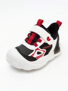 mini bala 男童和女童婴儿舒适保暖步行鞋 - 黑與白 - 查看 1