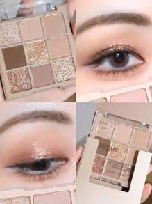 Dasique No.10 秋风眼影盘，纯素配方，韩式彩妆，无动物实验，9款易于晕染的哑光和珠光眼影，附赠精美韩式彩妆礼品 - #10 Autumn Breeze - 查看 3