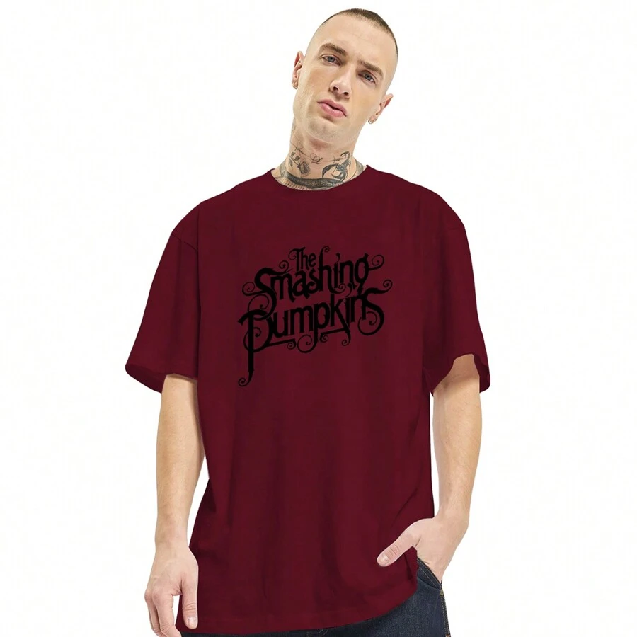 The Smashing Pumpkins Oversized T-Shirt - Màu Tím - Xem 1