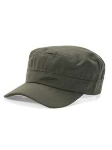 1 件装春夏季男士帽子纯色平顶棒球帽侧扣棒球帽防晒运动帽 - 彩色 - 查看 15