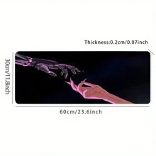 1 szt. Czarna mechaniczna duża podkładka pod mysz do gier, podkładka pod klawiaturę komputera, dotykająca palców, gumowa, antypoślizgowa podkładka biurowa, akcesoria do biur, gier, prezentów, rozmiar 35,4 x 15,7 cala, podkładka pod mysz do gier na powrót do szkoły