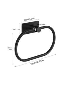 1pc Bathroom Towel Ring Holder Towel Storage Rack, No-Drill Wall Mount For Washroom