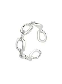 GAGAFEEL 1pc Niche Design, Fashionable S925 Sterling Silver Open Ring Suitable For Women To Wear Daily