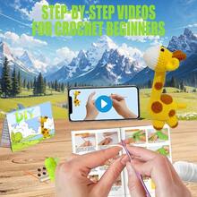 Bộ dụng cụ đan khăn choàng hình con nhím màu vàng dễ thương tự làm thích hợp cho người mới bắt đầu học đan móc Bộ dụng cụ đan móc thích hợp làm quà tặng, giải tỏa căng thẳng, học đan móc. - Màu vàng - Xem 3