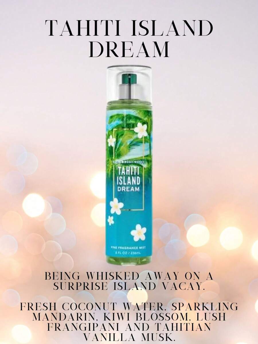 Bath And Body Works BBW Fine Fragrance Body Mist - Tahiti Island Dream - View 1