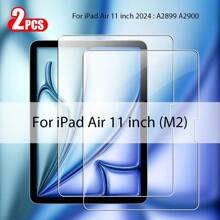 2 piezas de Protector de pantalla de vidrio templado compatible con iPad, de alta definición, alta transparencia, antirayado, resistente a golpes, cobertura de pantalla completa, resistente a huellas dactilares y sensible al tacto - transparente - Ver 31