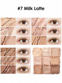 Dasique 眼影盘 #7 牛奶拿铁，眼影盘，纯素，韩式彩妆，零残忍，9 种易于晕染的色调，哑光和珠光质地，带有迷人珠光，韩式美妆礼品 - #7 Milk Latte - 查看 11