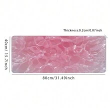 Rosa Flüssigwasser Wellenmuster Mauspad Groß Gaming Mauspad mit Gummisockel und rutschfester HD-Oberfläche Schreibtischunterlage, ideal als Geschenk für Frauen und Mädchen, Computer- und Büroartikel, Schulbedarf, Schulstart