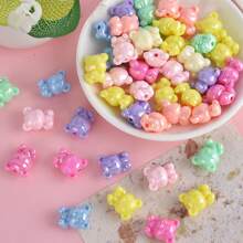 10/20Pcs Acrylic UV Coated Machine Bear Spacing Beads, Loose Beads, DIY Bracelet Necklace Loose Beads, Mobile Phone Chain Keychain Supplies - UV Acrylic Bear - View 16