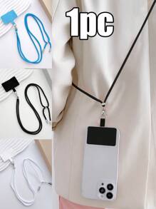 1 pieza Correa larga desmontable para teléfono, cordón colgante de teléfono cruzado, cadena de reemplazo anti-pérdida para bolsos - Blanco - Ver 2