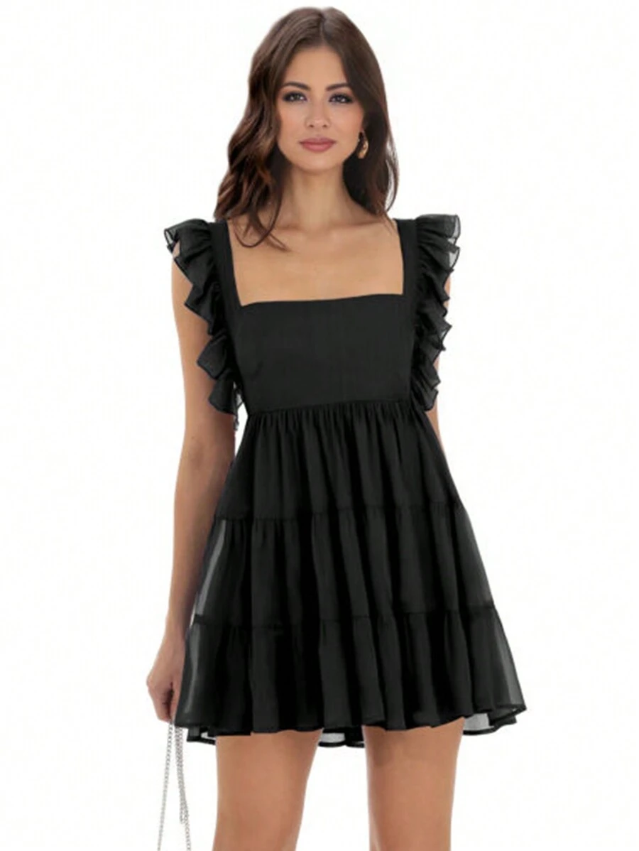 square-neck-ruffles-frill-sleeveless-crepe-mini-dress-summer-sexy