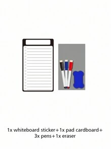 1Set Magnetic Dry Erase Board Set For Fridge - Includes Fine Markers & Eraser, Perfect For Shopping Lists, Menus, To-Do's, Chore Chart & Daily Planner Best - Multicolor - View 14