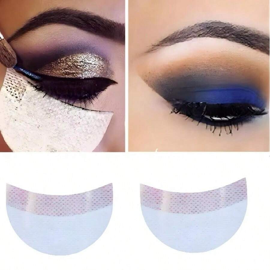 50 件装防脱色唇部化妆残留保护垫眼影眼线眼影垫贴纸涂抹工具垫 - 彩色 - 查看 1