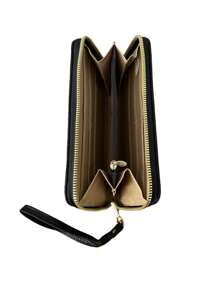 Women's Wallet With Zipper Hand Strap Small Wallet - 咖啡棕 - 查看 4