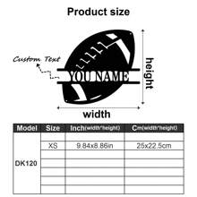 一款定制橄榄球运动员墙饰,个性化橄榄球运动员标志,农舍风格橄榄球运动员墙饰,金属艺术品,适合住宅客厅和办公室装饰,可定制姓名装饰,适合门廊、露台、生日、毕业典礼和其他节日礼物,节日日历。 - 彩色 - 查看 38