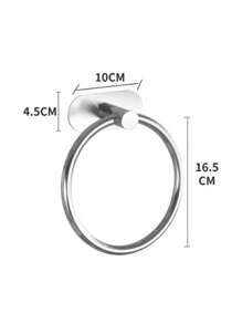 1pc Bathroom Towel Ring Holder Towel Storage Rack, No-Drill Wall Mount For Washroom