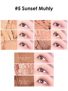 Dasique Eyeshadow Palette #05 Sunset Muhly, Eyeshadow Palette, Vegan, Korean Makeup, Cruelty-Free, 9 Blendable Shades In Matte & Shimmer Finishes, Comes With Elegant Korean Cosmetics Gift - #05 Sunset Muhly - View 7