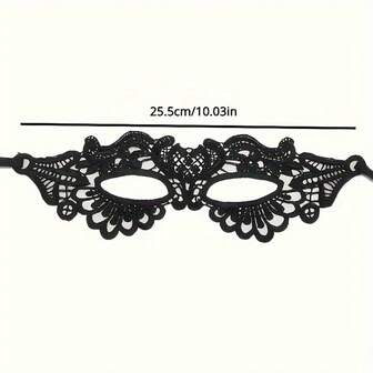 Duiziqian Couple's Lace Mask Half Face Masquerade Ladies Halloween Props Black Sexy BlindfoldSexy Lingerie Accessories,Halloween,Christmas,Valentine's Day,For Dates,Party,Date