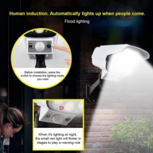 Đèn năng lượng mặt trời 77LED cảm biến chuyển động ngoài trời Camera giám sát mô phỏng Đèn pha chống nước IP65 cho sân vườn Vỏ được làm bằng vật liệu chống thấm nước và ABS để đảm bảo độ bền, rất phù hợp để sử dụng trong nhà và ngoài trời Tiết kiệm năng lượng, Pin lithium có thể sạc lại tích hợp, Được cung cấp năng lượng bởi tấm pin mặt trời Polysilicon chất lượng cao, Tốc độ sạc nhanh và Hạt đèn LED có tỷ lệ chuyển đổi cao - Đèn màn hình mô phỏng - Xem 11