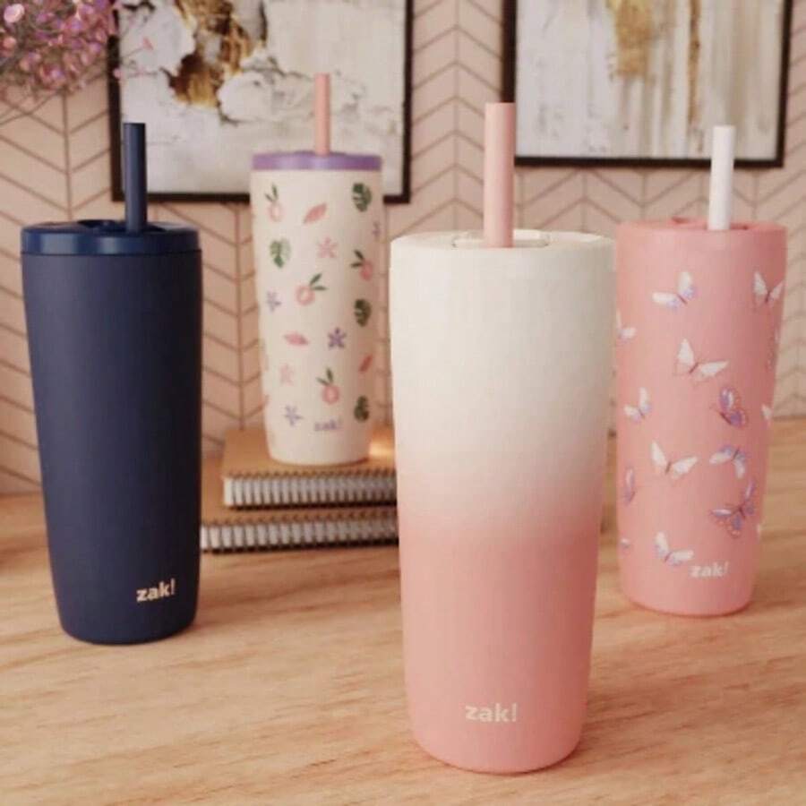 20 Fl Oz Stainless Steel Straw Tumbler SHEIN USA