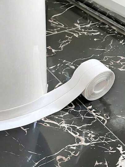 1 pieza de cinta sellante de silicona impermeable, resistente al moho, cortable, tira de sellado de pared, relleno de grietas en bordes de fregaderos y encimeras