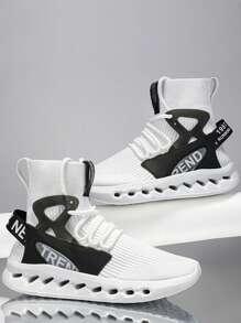Men's High-Top Breathable Anti-Slip Versatile Casual Fashion Sneakers, Suitable For Teens, Summer Casual, Outdoor Athletic, Vacation Travel, Graduation Gifts, Or Birthday Dress Accessories - Multicolor - View 9