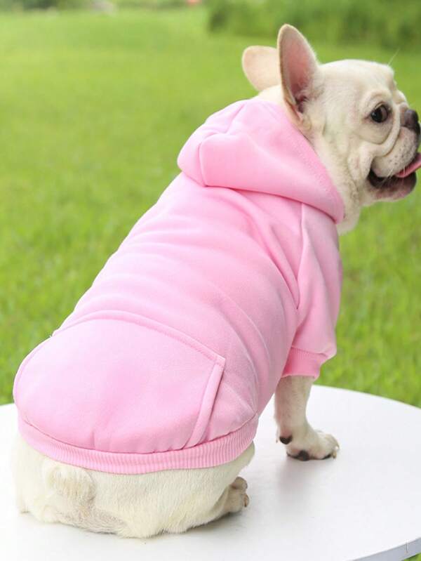 1pc Pet Hoodie Sweatshirt, Designed For Small Dogs, Recommended To Order One Size Up, Warm & Comfortable For Autumn/Winter