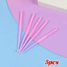 5/10pcs Plastic Colorful Small Crochet Hooks, Rainbow Rubber Band Weaving Accessories, Crochet Bracelet Weaving Hooks, Holiday & Daily DIY Craft Tools